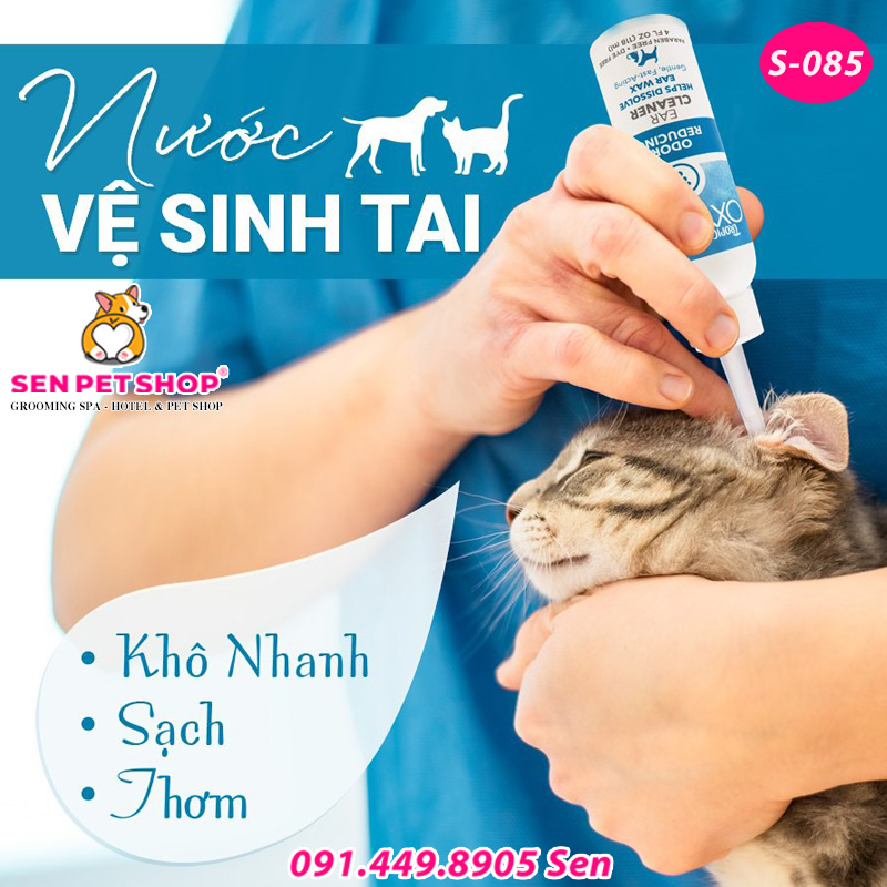 NƯƠC RỬA TAI CHO CHÓ MÈO