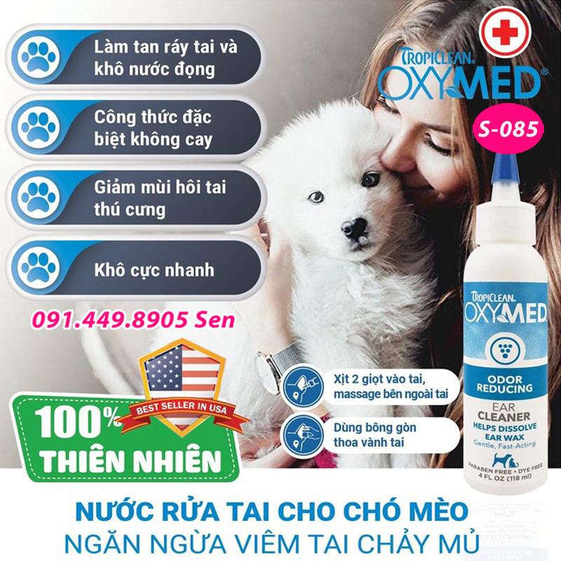 NƯƠC RỬA TAI CHO CHÓ MÈO