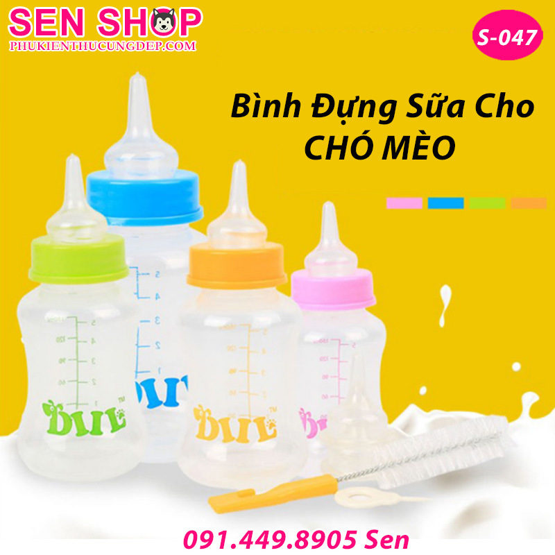 bình sữa cho chó mèo con