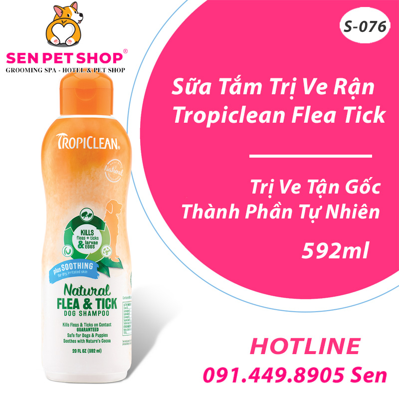 sữa tắm trị ve chó tropiclean