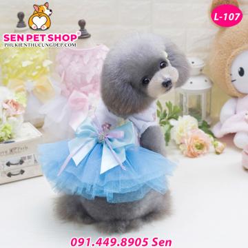 Váy Cho Chó Poodle Nơ Lớn